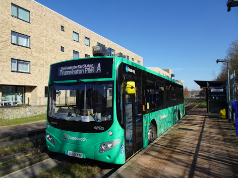 A Busway service A bus at the Foster Road stop. Photo: Andrew Roberts, 2 March 2025.