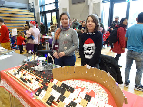 Stall at the Clay Farm Centre Christmas event. Photo: Andrew Roberts, 17 December 2022.