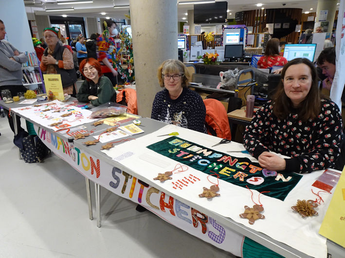 Craft stalls, Clay Farm Centre Christmas Fair. Photo: Andrew Roberts, 9 December 2023.