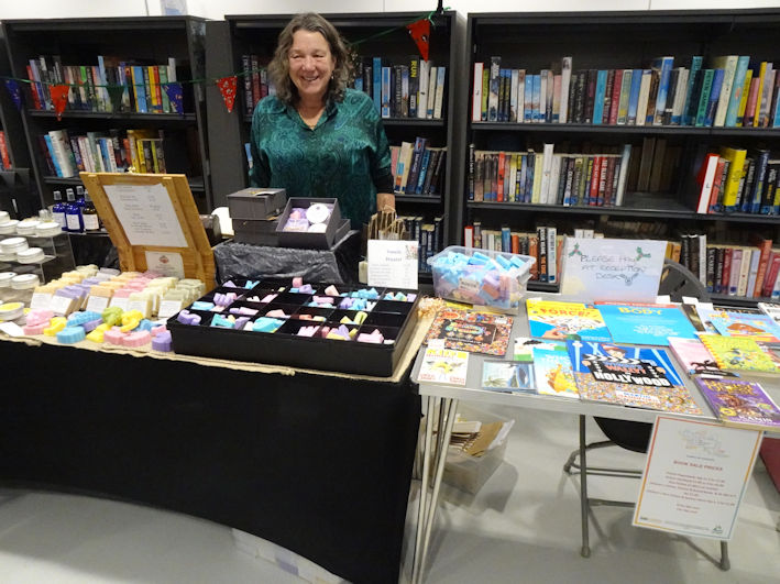 Craft stalls, Clay Farm Centre Christmas Fair. Photo: Andrew Roberts, 9 December 2023.