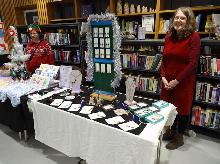 Craft stalls, Clay Farm Centre Christmas Fair. Photo: Andrew Roberts, 9 December 2023.