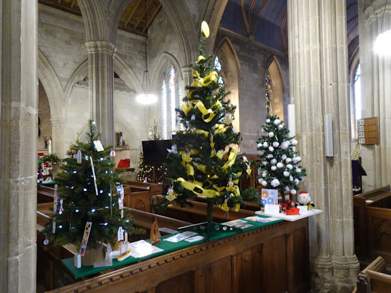 Christmas Tree Festival in the Parish Church. Photo: Andrew Roberts, 15 December 2023.